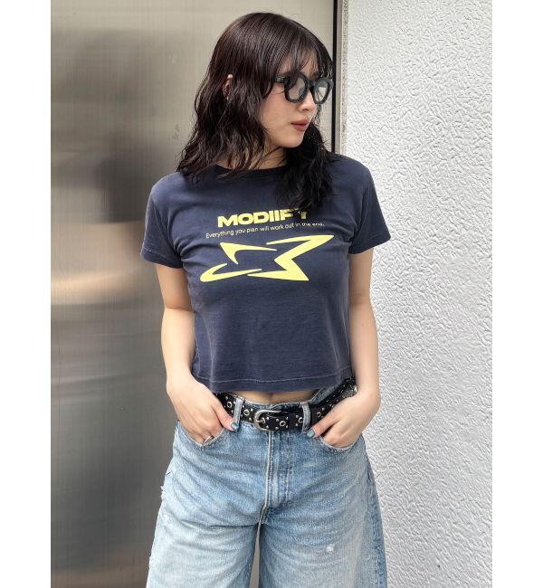 MURUA「シャープモチーフクロップドTシャツ」|Tシャツ・カットソー|