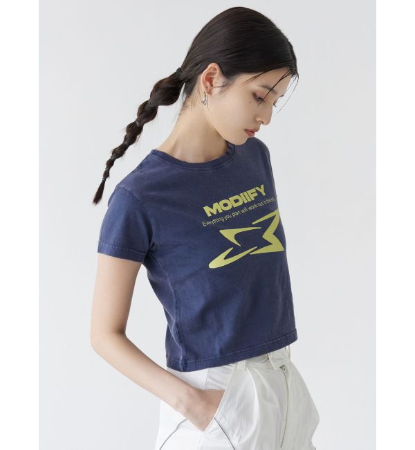 MURUA「シャープモチーフクロップドTシャツ」|Tシャツ・カットソー|