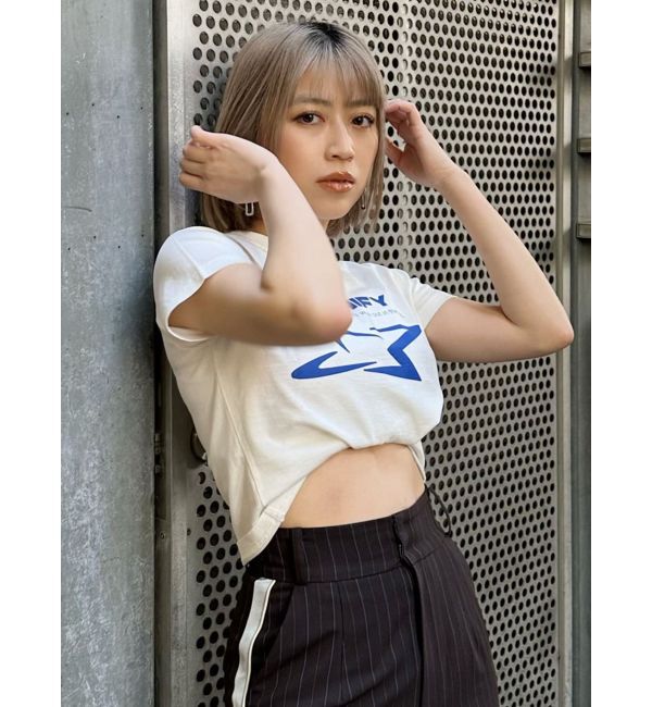 MURUA「シャープモチーフクロップドTシャツ」|Tシャツ・カットソー|