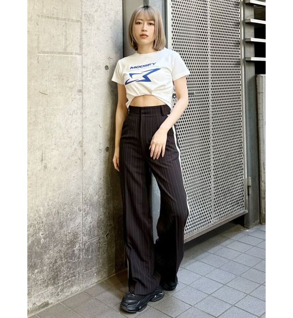 MURUA「シャープモチーフクロップドTシャツ」|Tシャツ・カットソー|