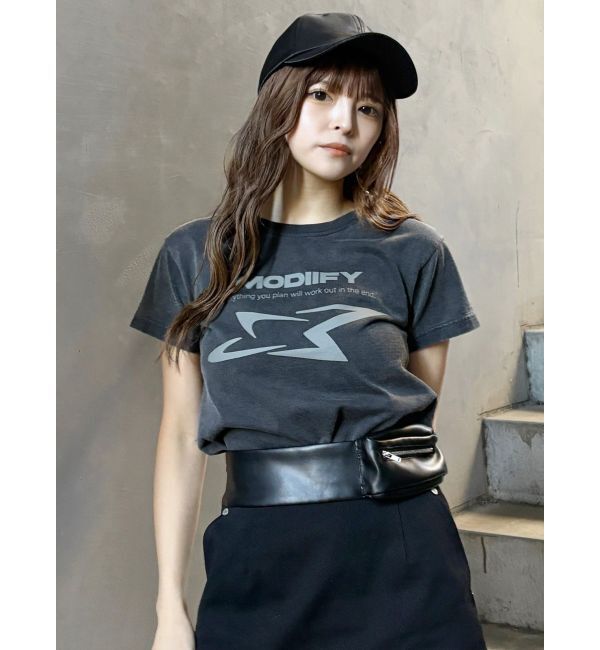 MURUA「シャープモチーフクロップドTシャツ」|Tシャツ・カットソー|