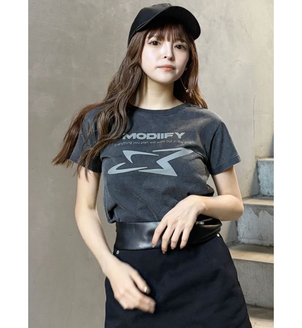 MURUA「シャープモチーフクロップドTシャツ」|Tシャツ・カットソー|