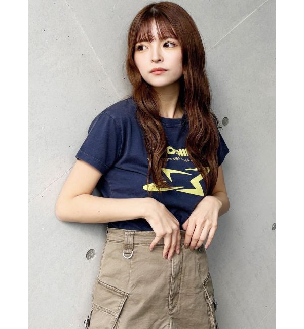 MURUA「シャープモチーフクロップドTシャツ」|Tシャツ・カットソー|