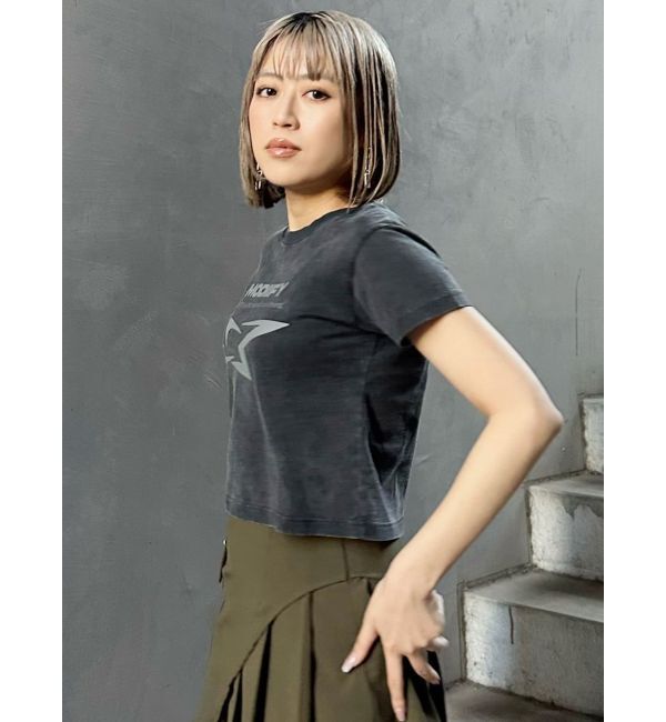 MURUA「シャープモチーフクロップドTシャツ」|Tシャツ・カットソー|