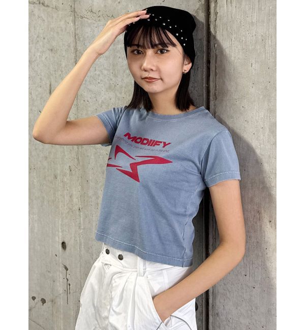MURUA「シャープモチーフクロップドTシャツ」|Tシャツ・カットソー|