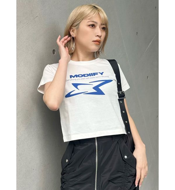 MURUA「シャープモチーフクロップドTシャツ」|Tシャツ・カットソー|