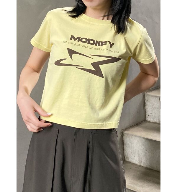 MURUA「シャープモチーフクロップドTシャツ」|Tシャツ・カットソー|