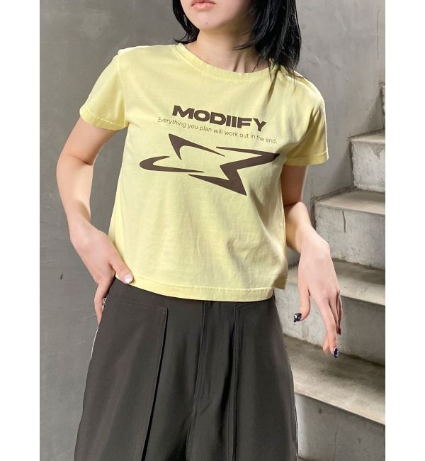 MURUA「シャープモチーフクロップドTシャツ」|Tシャツ・カットソー|