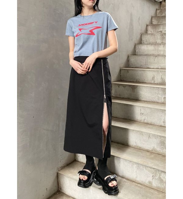 MURUA「シャープモチーフクロップドTシャツ」|Tシャツ・カットソー|