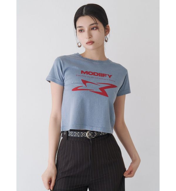 MURUA「シャープモチーフクロップドTシャツ」|Tシャツ・カットソー|