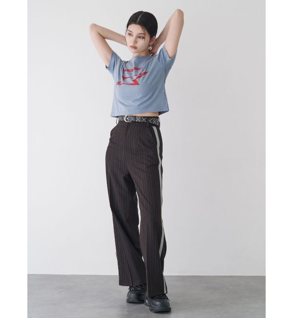 MURUA「シャープモチーフクロップドTシャツ」|Tシャツ・カットソー|