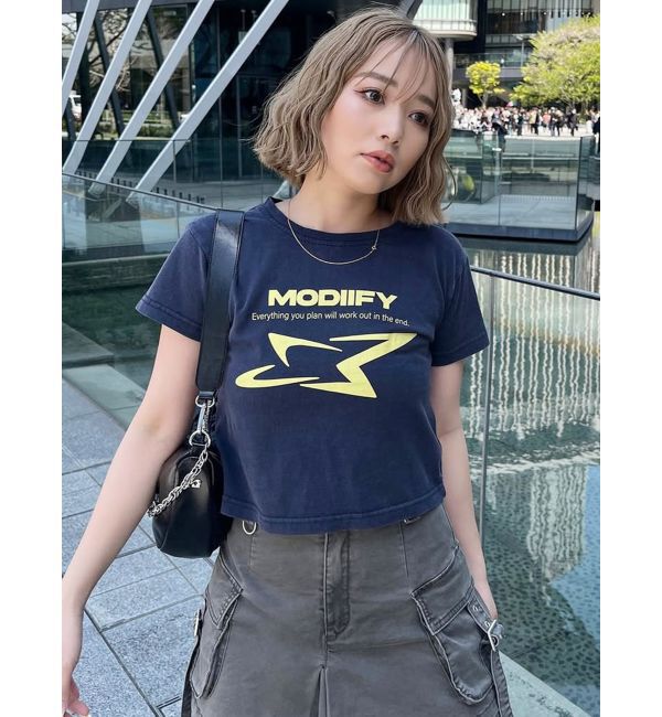 MURUA「シャープモチーフクロップドTシャツ」|Tシャツ・カットソー|