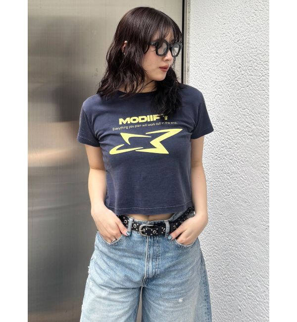 MURUA「シャープモチーフクロップドTシャツ」|Tシャツ・カットソー|