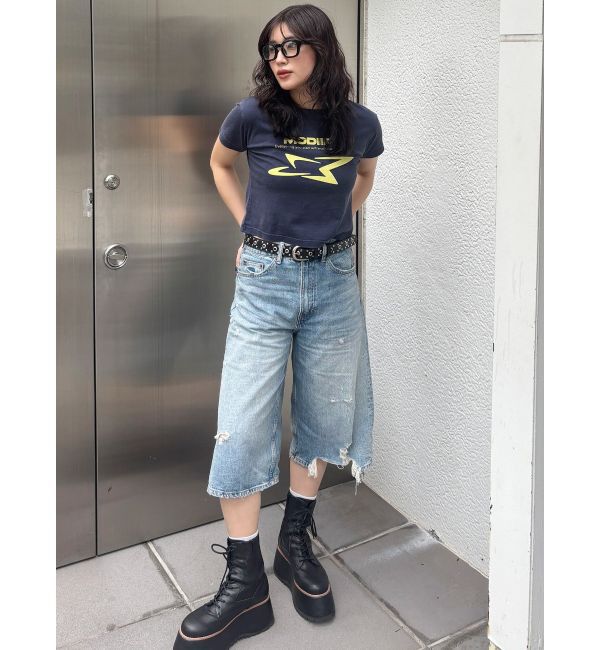 MURUA「シャープモチーフクロップドTシャツ」|Tシャツ・カットソー|