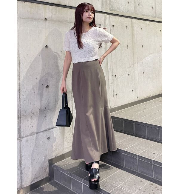 MURUA「テープヤーンハーフスリーブニット」|ニット・セーター|