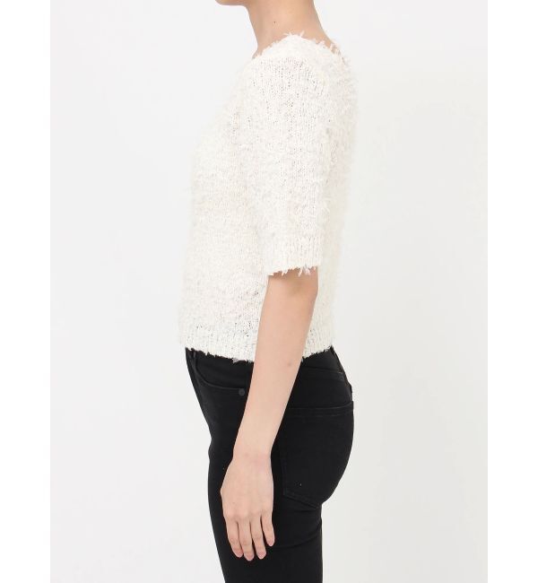 MURUA「テープヤーンハーフスリーブニット」|ニット・セーター|