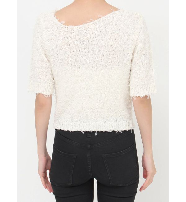 MURUA「テープヤーンハーフスリーブニット」|ニット・セーター|