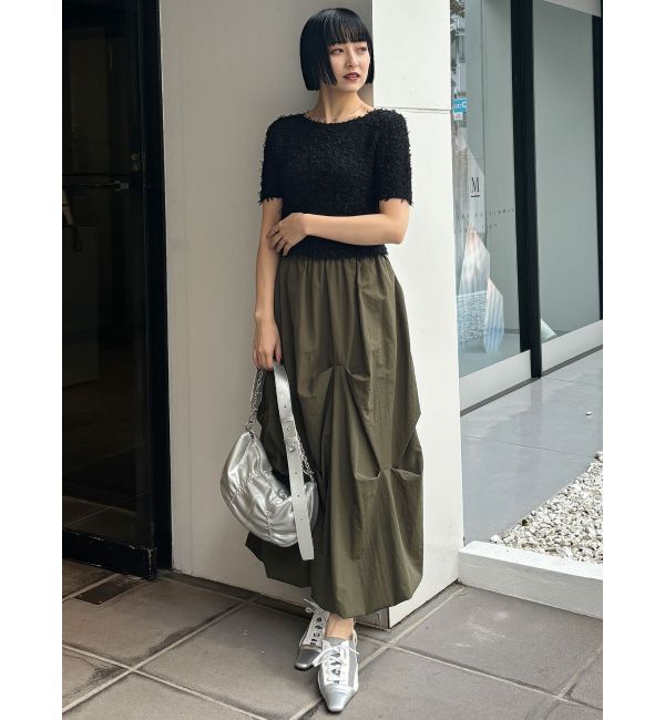 MURUA「テープヤーンハーフスリーブニット」|ニット・セーター|