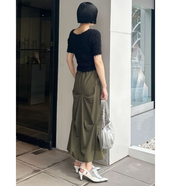 MURUA「テープヤーンハーフスリーブニット」|ニット・セーター|