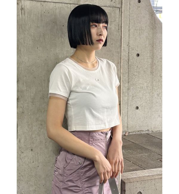 MURUA「チュールトリムコンパクトTシャツ」|Tシャツ・カットソー|