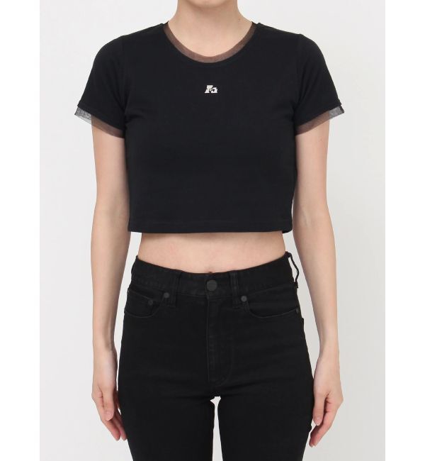 MURUA「チュールトリムコンパクトTシャツ」|Tシャツ・カットソー|