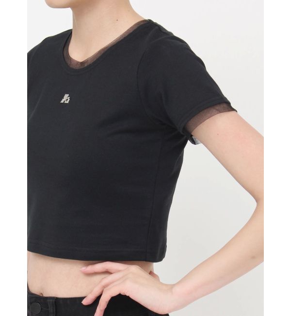 MURUA「チュールトリムコンパクトTシャツ」|Tシャツ・カットソー|