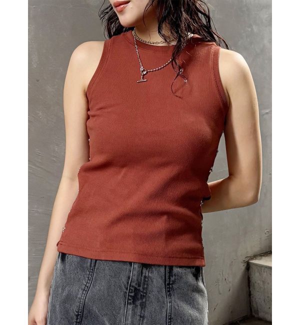 MURUA「サイドホックリブカットソー」|Tシャツ・カットソー|オレンジ