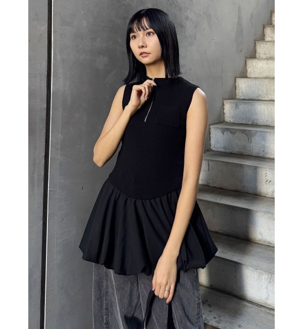 MURUA「ピンストライプバルーントップス」|ワンピース|