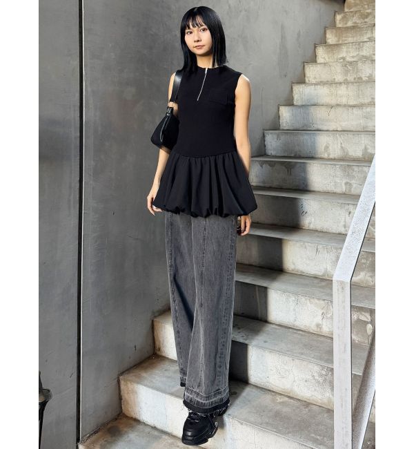 MURUA「ピンストライプバルーントップス」|ワンピース|