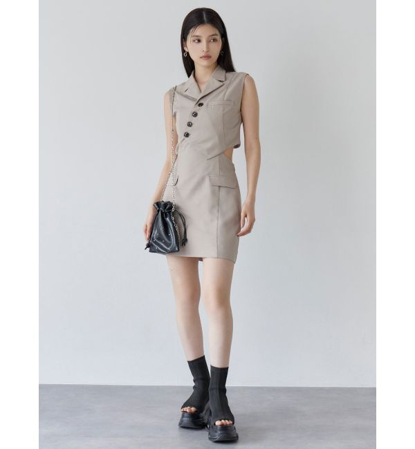 MURUA「エアプラットフォームオープントゥソックブーツ」|ショートブーツ|