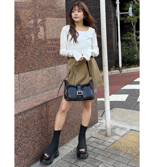 MURUA「エアプラットフォームオープントゥソックブーツ」|ショートブーツ|