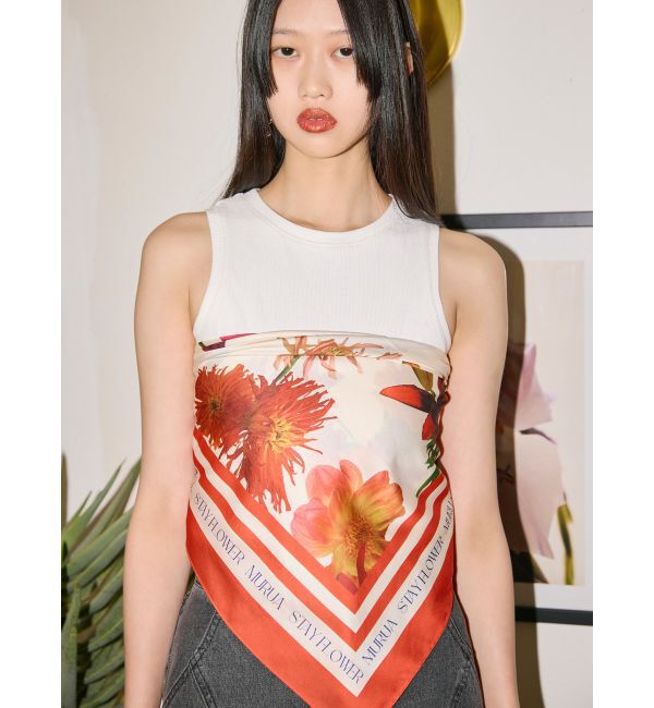 MURUA「【MURUA&times;STAYFLOWER】フラワーデザインスカーフ」|その他|