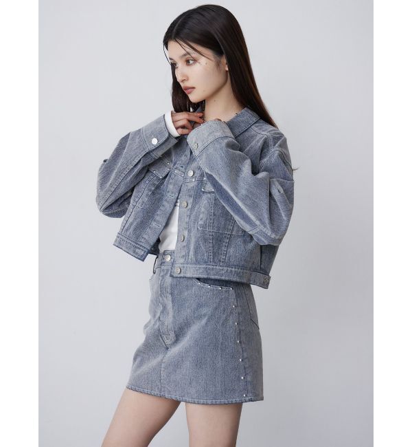 MURUA「フロッキーデニムミニスカート」|スカート|