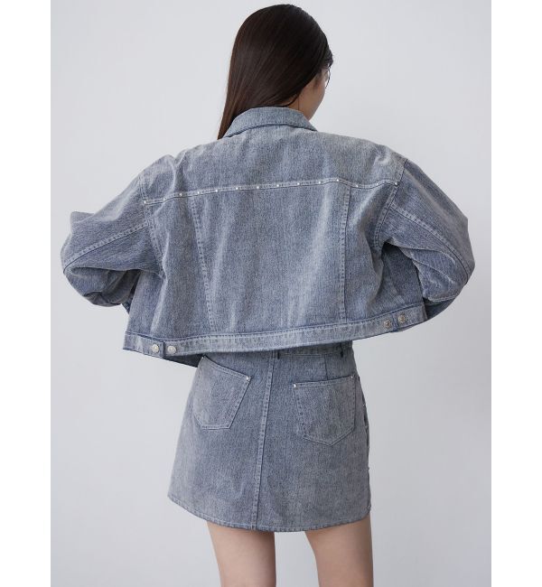 MURUA「フロッキーデニムミニスカート」|スカート|