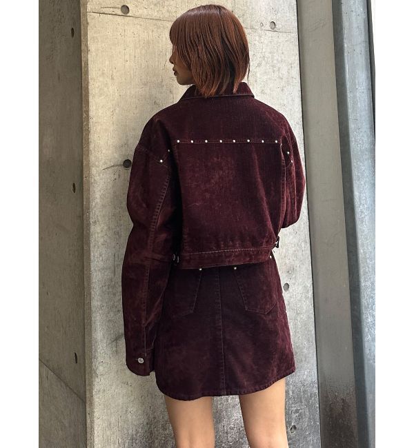 MURUA「フロッキーデニムミニスカート」|スカート|