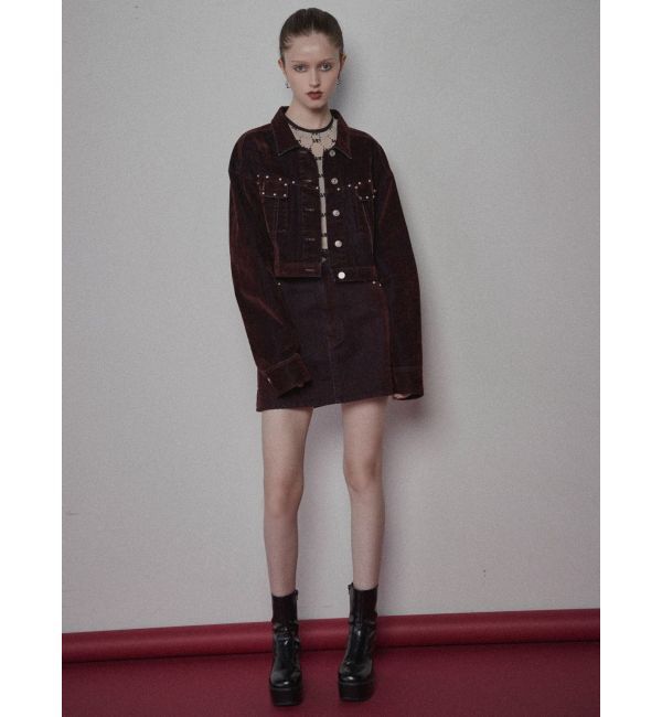 MURUA「フロッキーデニムミニスカート」|スカート|