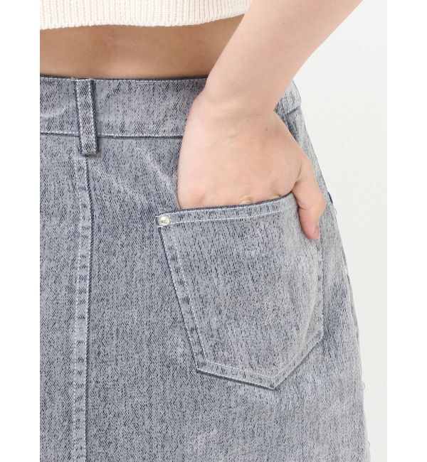 MURUA「フロッキーデニムミニスカート」|スカート|