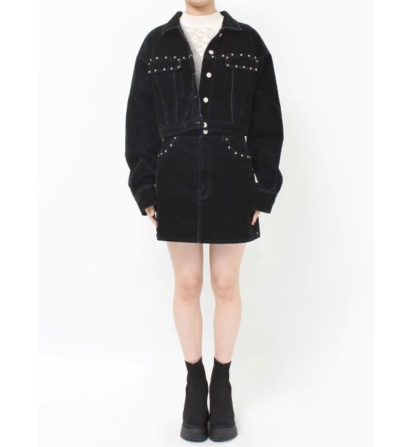 MURUA「フロッキーデニムミニスカート」|スカート|