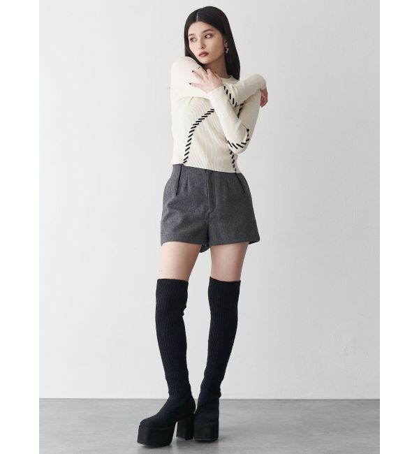 MURUA「ウールライクタックショートパンツ」|その他|