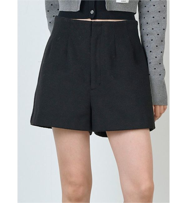 MURUA「ウールライクタックショートパンツ」|その他|ブラック