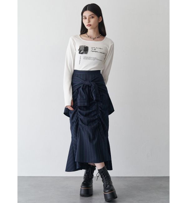 MURUA「ラップシャツロングスカート」|スカート|