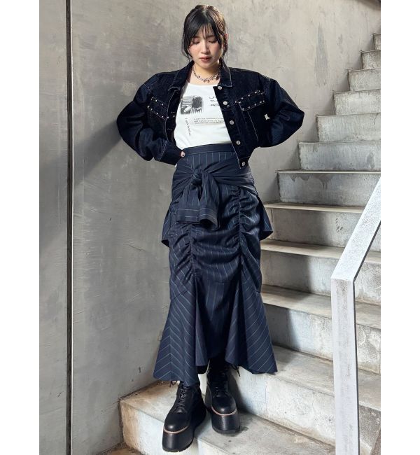 MURUA「ラップシャツロングスカート」|スカート|