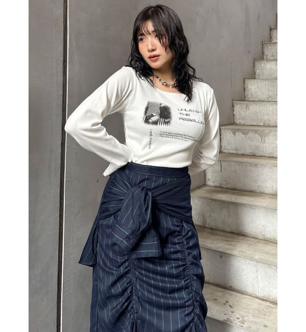 MURUA「ラップシャツロングスカート」|スカート|