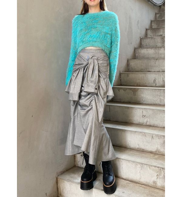 MURUA「ラップシャツロングスカート」|スカート|