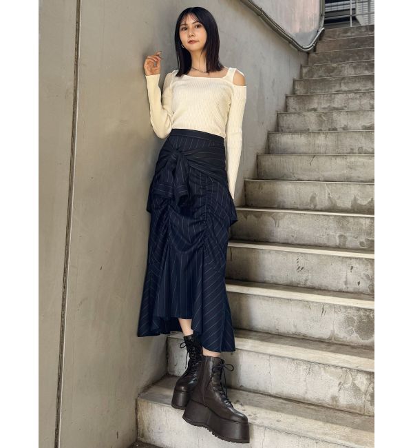 MURUA「ラップシャツロングスカート」|スカート|