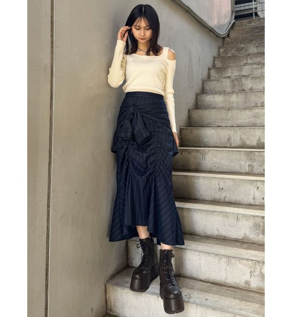 MURUA「ラップシャツロングスカート」|スカート|