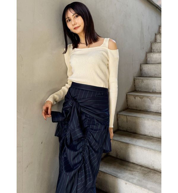 MURUA「ラップシャツロングスカート」|スカート|