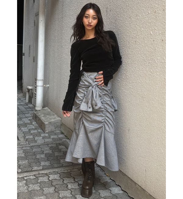 MURUA「ラップシャツロングスカート」|スカート|