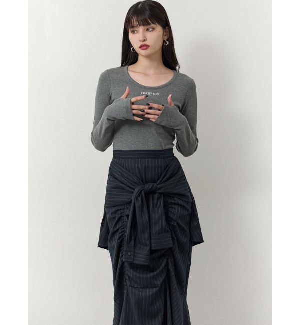 MURUA「ラップシャツロングスカート」|スカート|