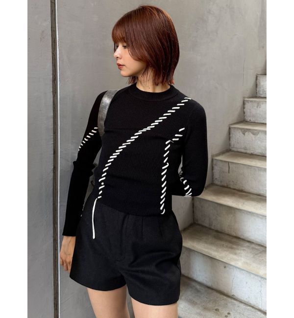 MURUA「ステッチリブニット」|ニット・セーター|